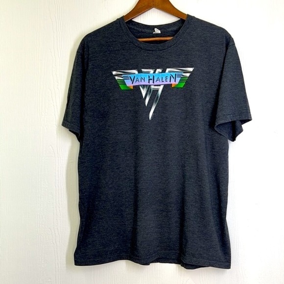 Van Halen - 2017 Van Halen Fun Retro Logo Gray Short Sleeve T Short Size XL - Picture 6 of 9